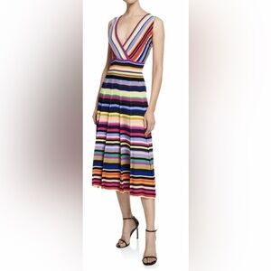 Colorful MILLY Striped Women's Dress size LARGE